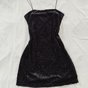 Black Velvet Mini Dress